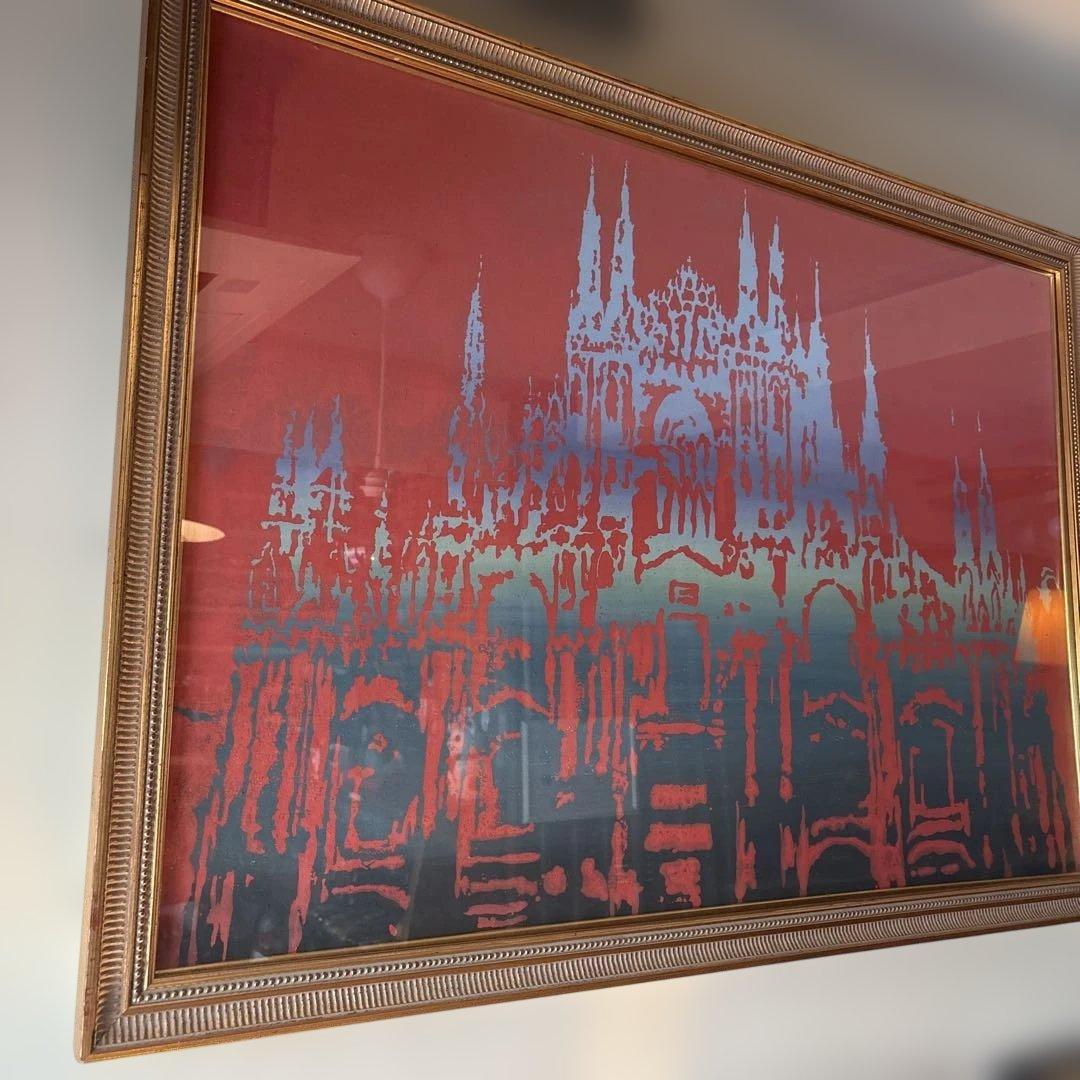 シャトー水彩画 横91センチ縦65センチ