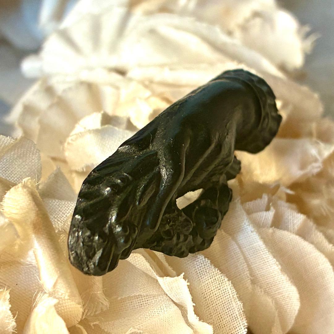 ボーカナイト　ローズ&ハンドモチーフブローチ　手とバラ薔薇　フランスアンティーク