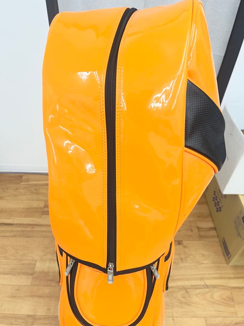 非売品 Jeep ジープ キャディバッグ エナメル オレンジ ゴルフ　車　自動車