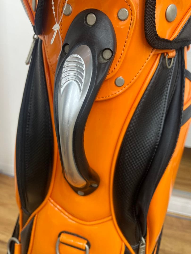 非売品 Jeep ジープ キャディバッグ エナメル オレンジ ゴルフ　車　自動車