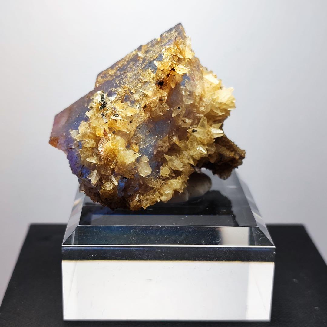 164 イリノイ ブルーフローライト カルサイト共生