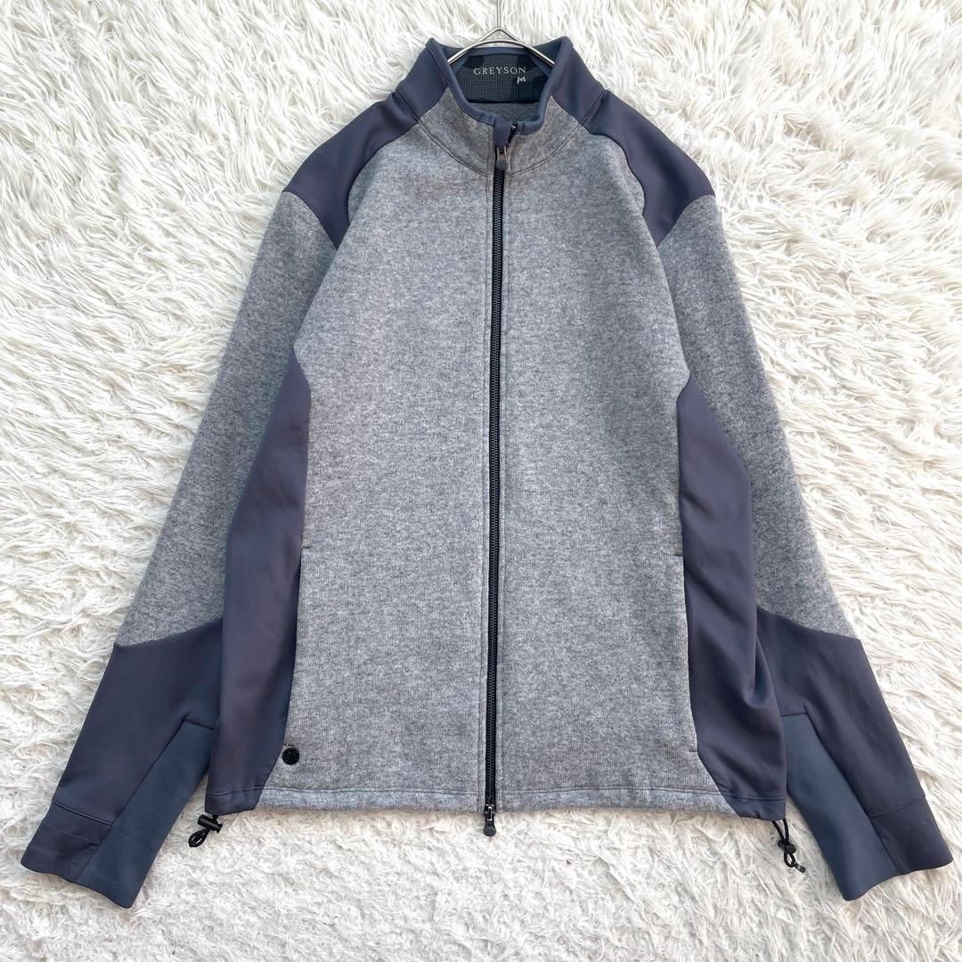 美品　GREYSON 長袖　マルチカラー　ジップ　フリース