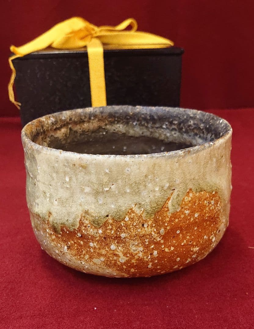 渋谷黒田陶苑購入 新佳三「伊賀窯変茶碗」検新歓嗣信楽魯山人焼締め 49万円購入