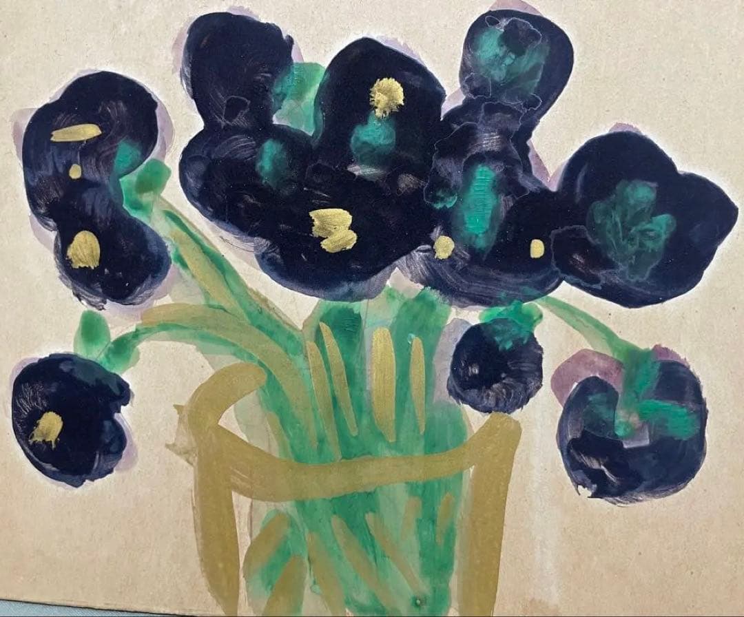 巨匠 梅原龍三郎『きようと』原画 紙板 油彩 約M3号 1点もの 岡村多聞堂額装