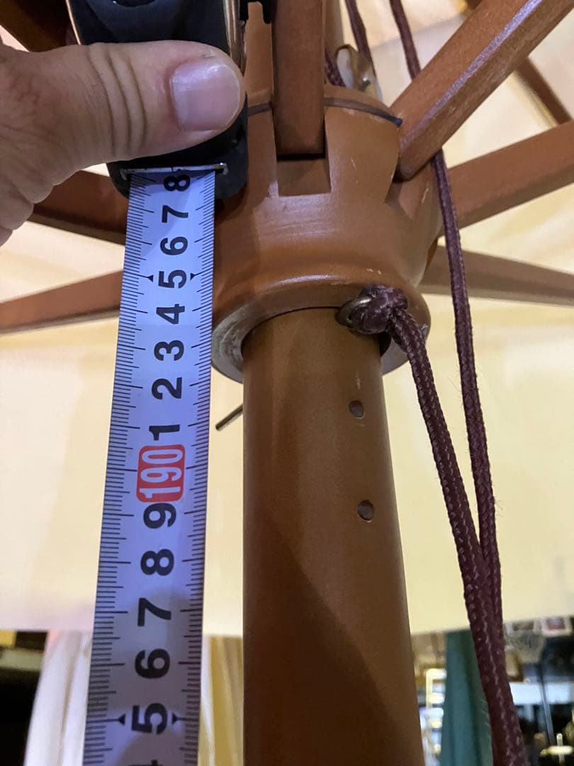 ①木製パラソル　ホワイト280cm 中古品