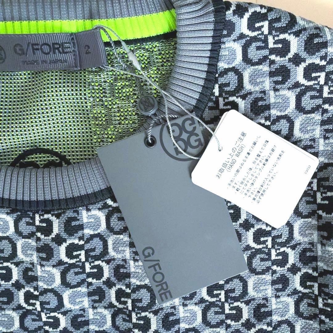 G/FORE セーター メンズ 2 グレー/ブラック/グリーン 新品