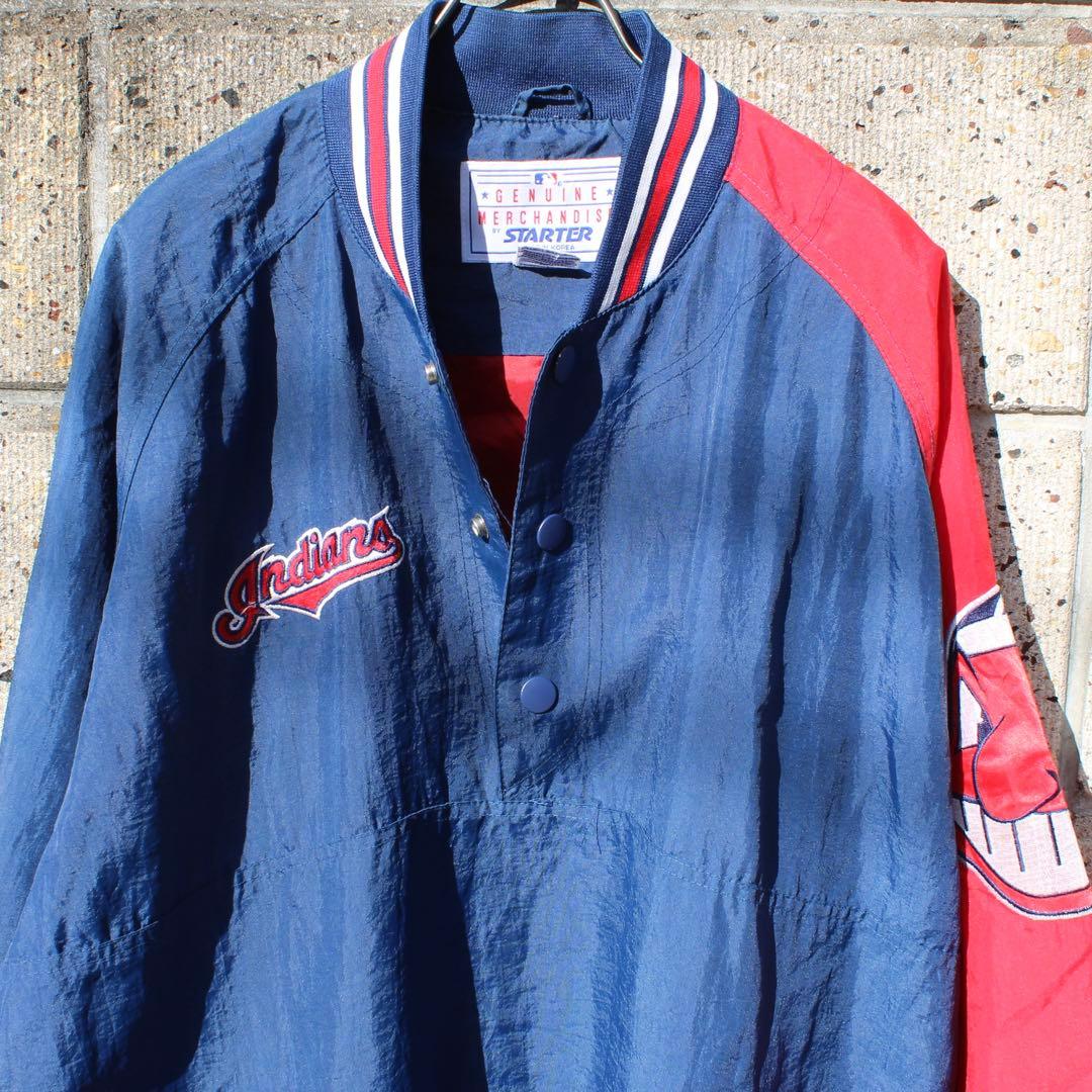 Starter 90s クリーブランド インディアンス XL 古着プルジャケット