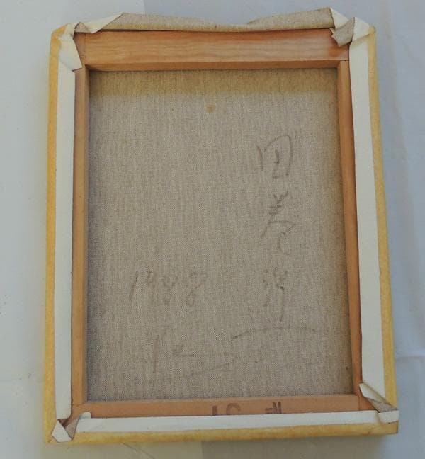 ▼ 田巻洋一 ▼ 1988年制作 肉筆油絵 風景画　F3　額装品