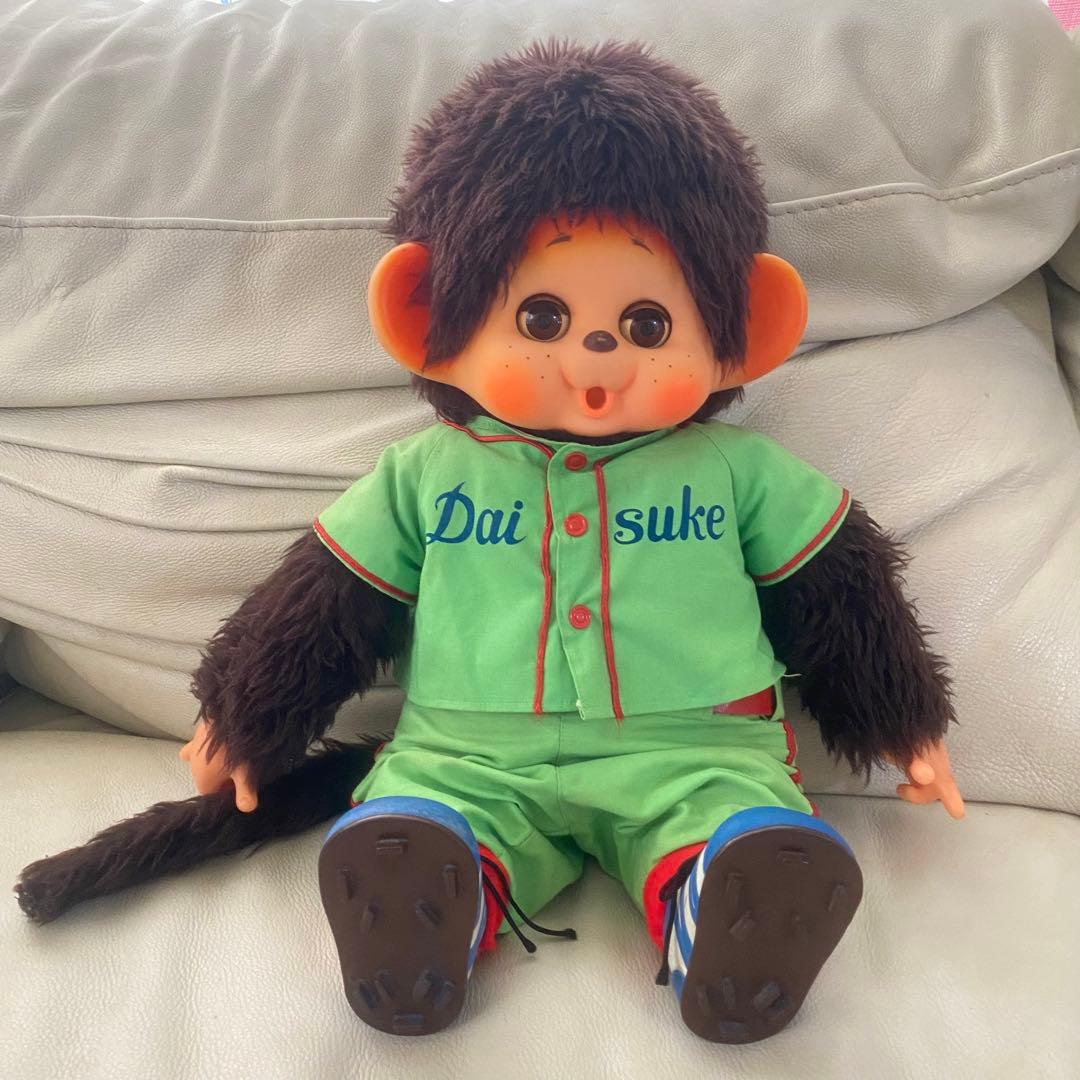 希少 モンチッチぬいぐるみ　昭和レトロ　大助野球トーホーヴィンテージセキグチ