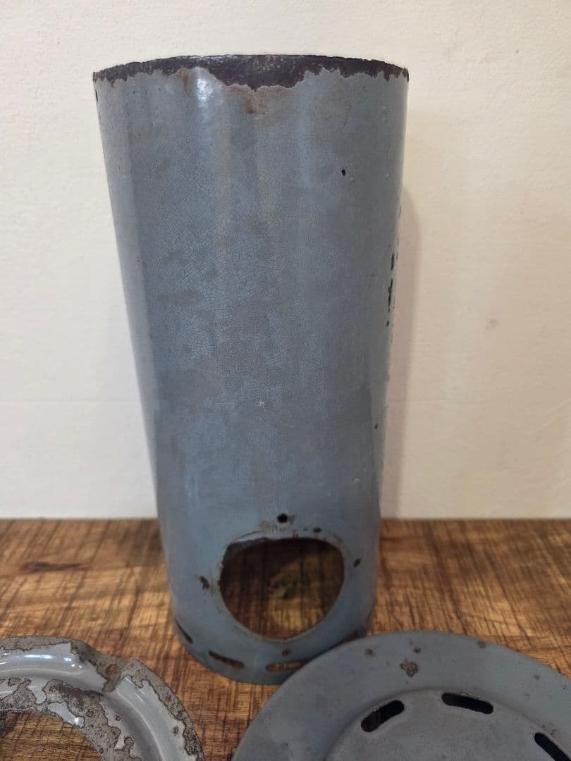 激レア　８型　ブルーグレー部品　アラジンストーブ　ビンテージストーブ　ストーブ