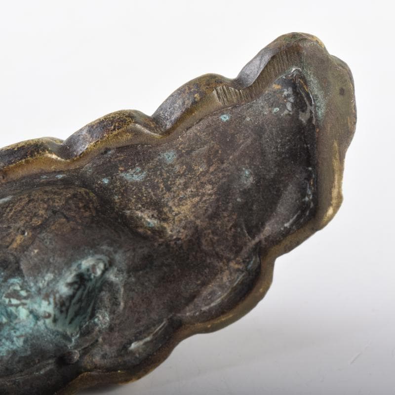 中国　古銅鍍金　達磨像　仏像　紙鎮　置物　C　7034