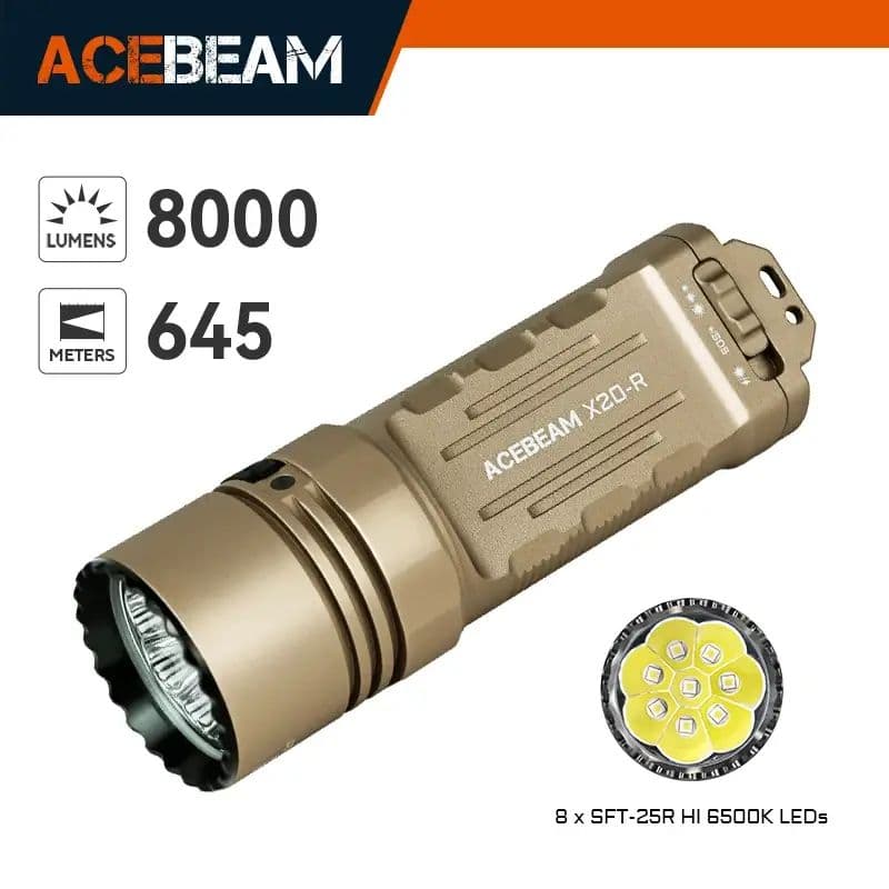 ACEBEAM X20-R デザートタン SFT-25R 6500K 8000L