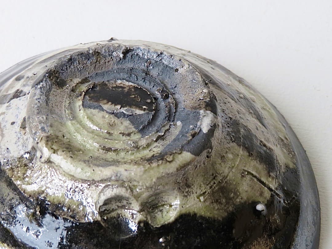 【値下‼︎】◆希少作◆中島勝乃利『引出し黒織部盌』【師：鯉江良二】