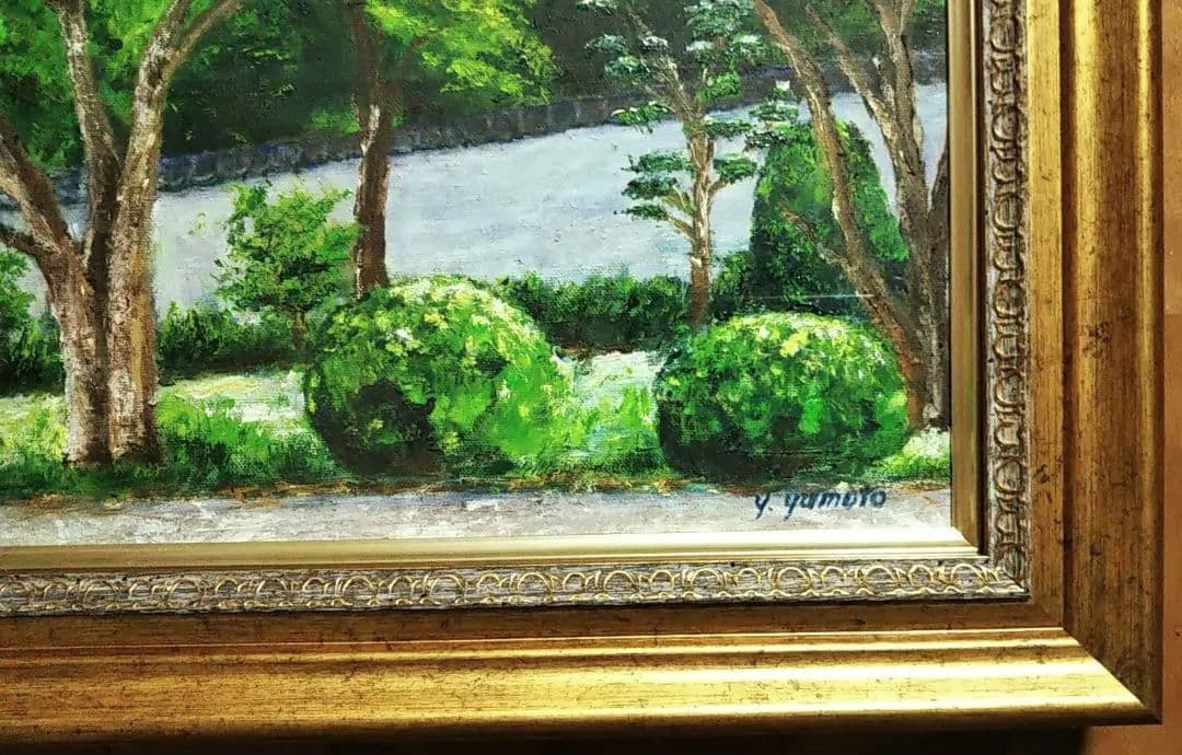 油絵 風景画 西琳寺のサルスベリ【8月】