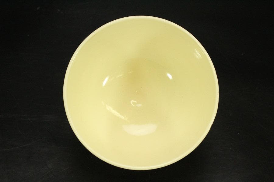 【美品】茶道具 清水焼 粟田窯 茶碗 金彩金葵紋 岡田暁山 共布(メ1176)