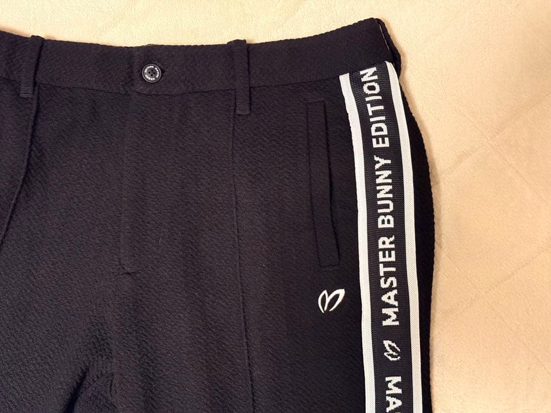 パーリーゲイツ マスターバニー ゴルフパンツ サイズ5（L）/黒 メンズ