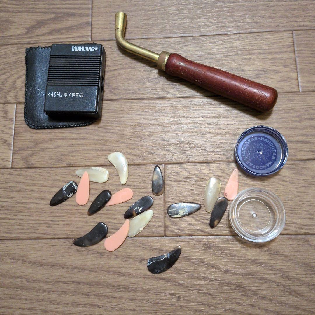 ブロッコリー　古筝　中国楽器　緑のケース付き 本体ケース爪替線譜面台付