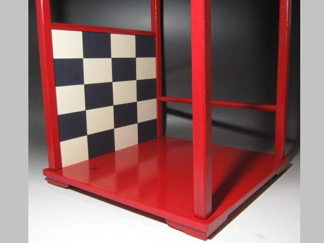 ★　駒沢利斎　市松棚　裏千家　十五代　鵬雲斎の花押がございます★x452