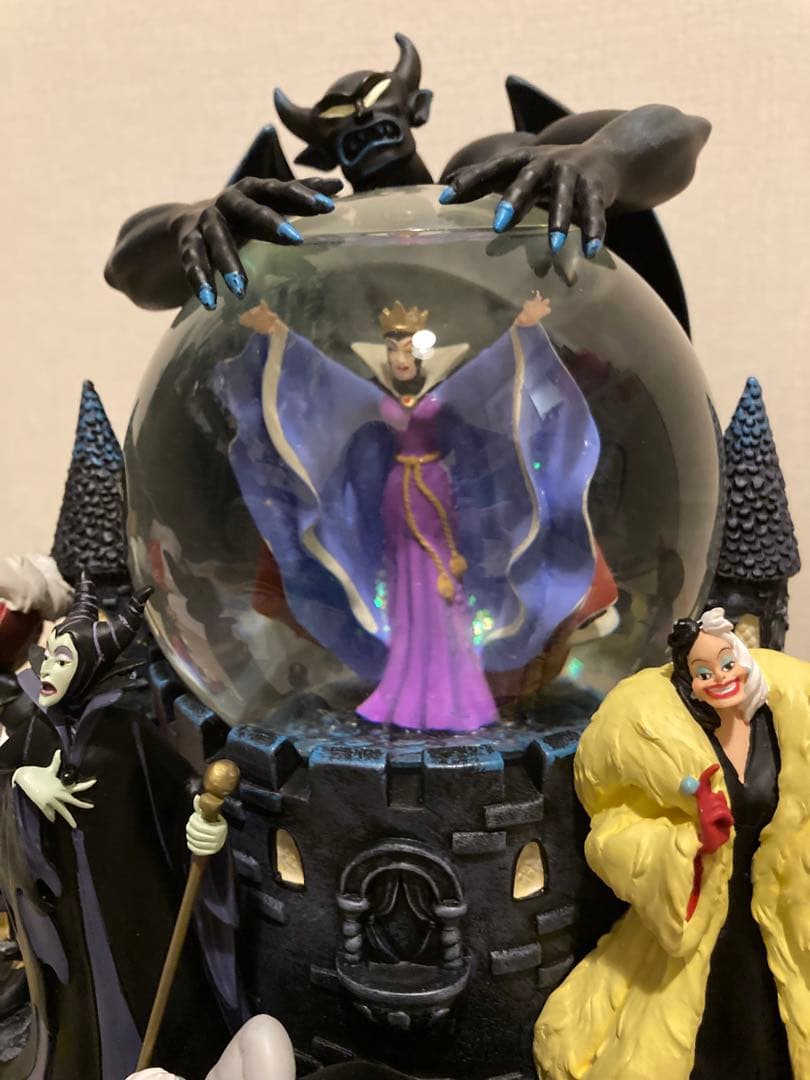 【訳あり】ディズニー ヴィランズ スノードーム オルゴール