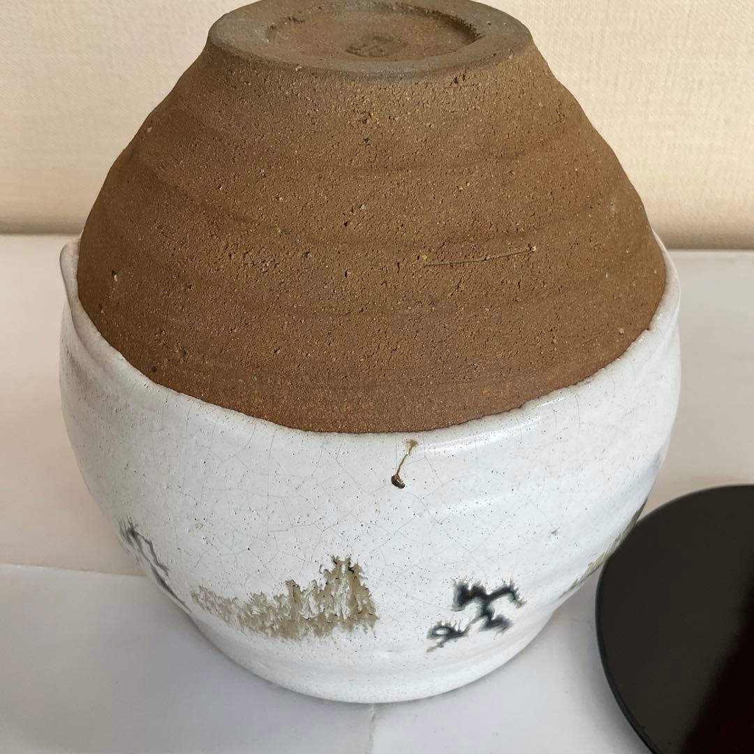 人間国宝　清水卯一作　水指　共箱