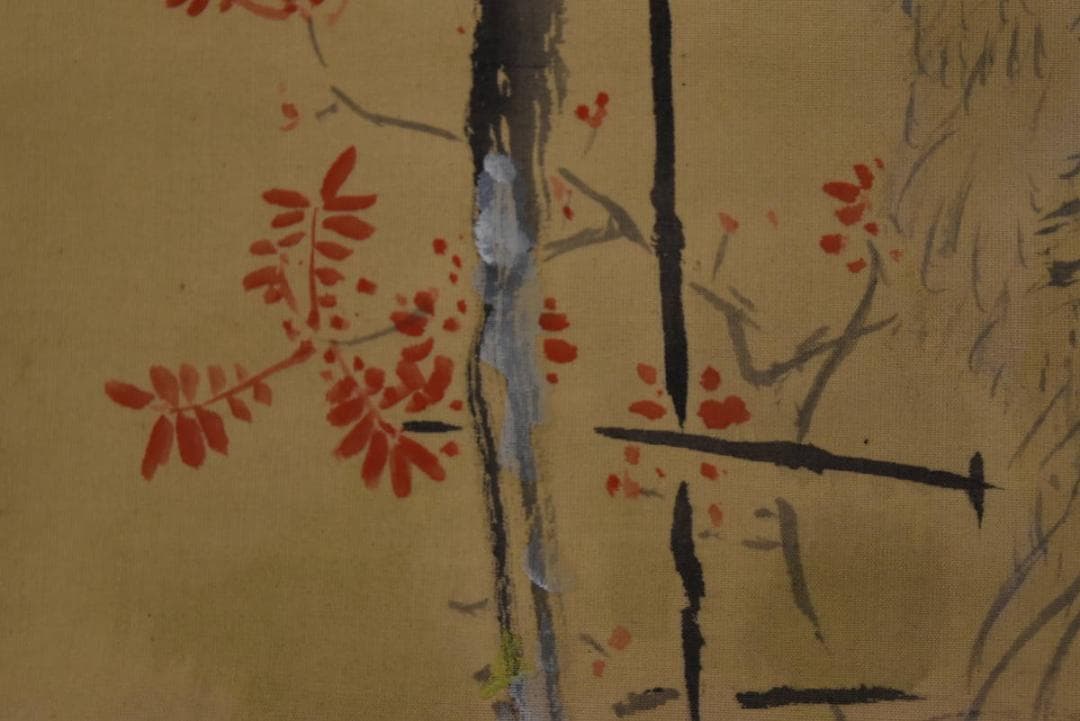 【真作】武田耕雪/晩秋図/掛軸/名家伝来/Z-973