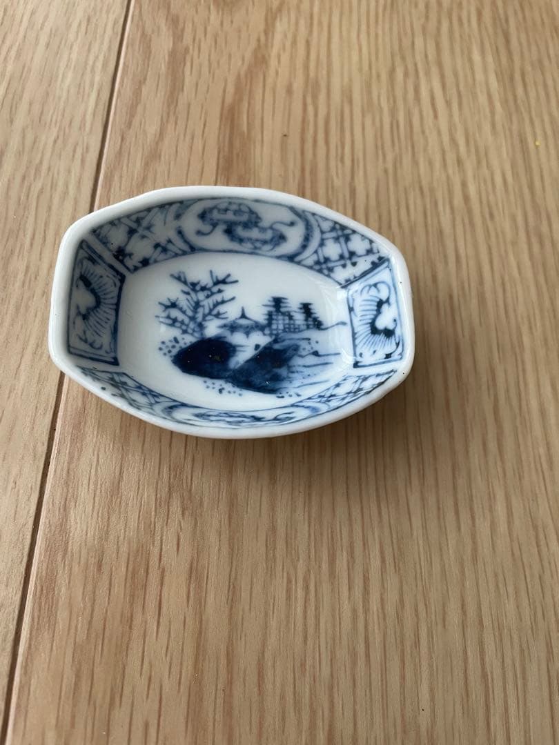 染め付け　青白磁 醤油皿9枚セット