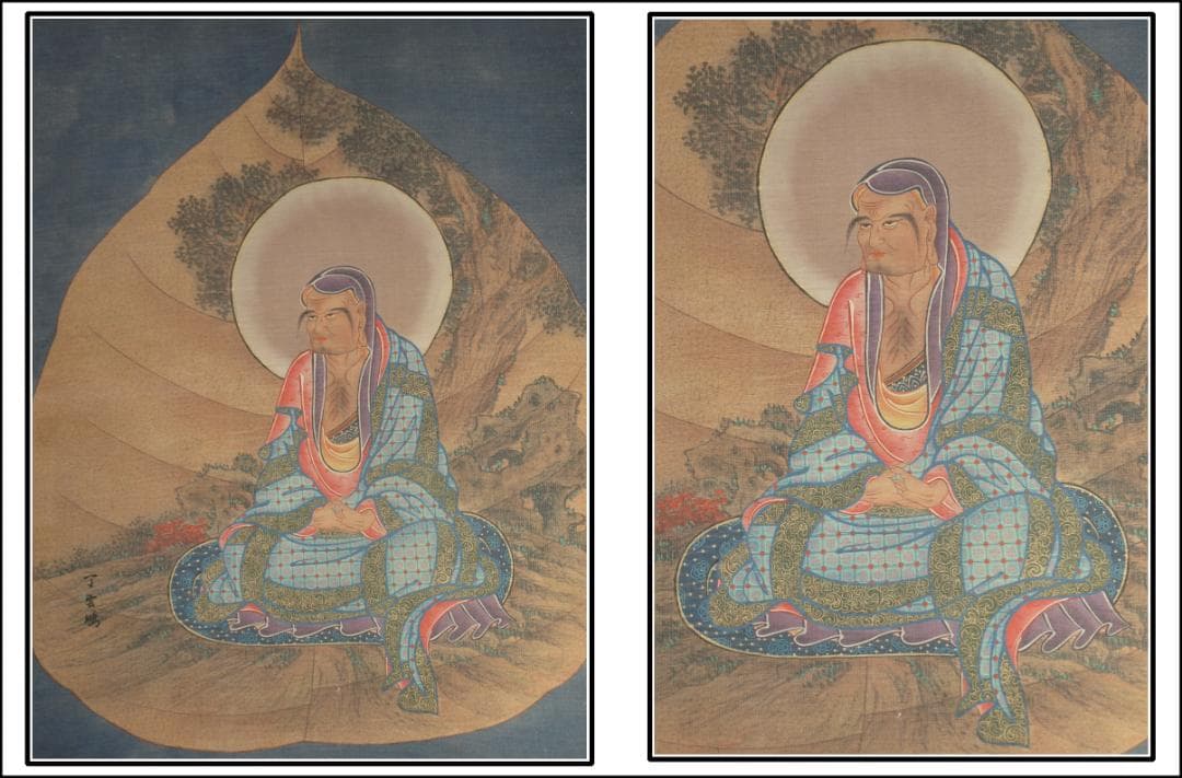 明時代 肉筆保證　掛け軸　捲り 古董品古美術 BD823C11-4