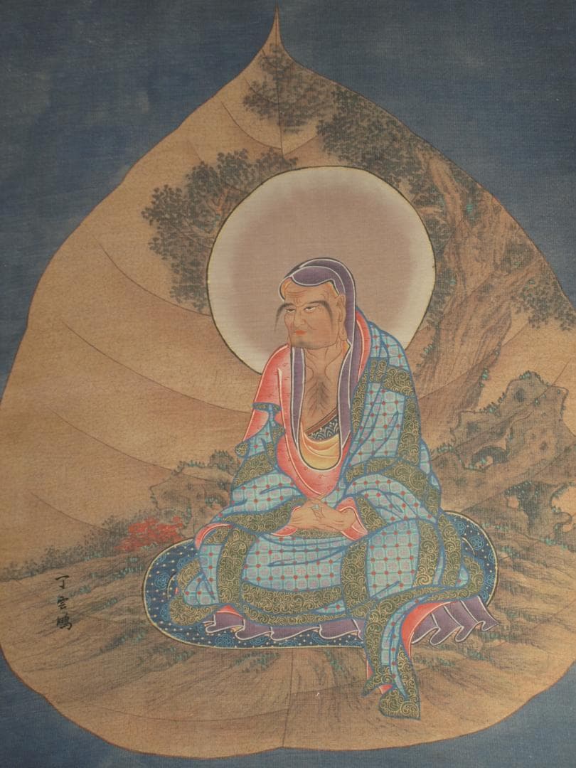 明時代 肉筆保證　掛け軸　捲り 古董品古美術 BD823C11-4