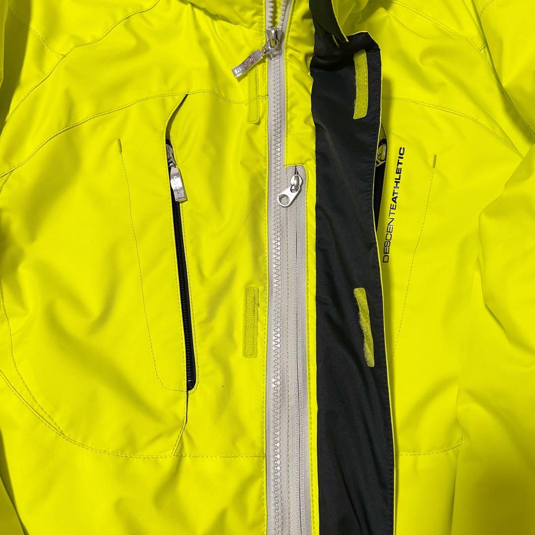 【美品】DESCENTE デサント スキーウェア 上下 シンプル イエロー Ｌ