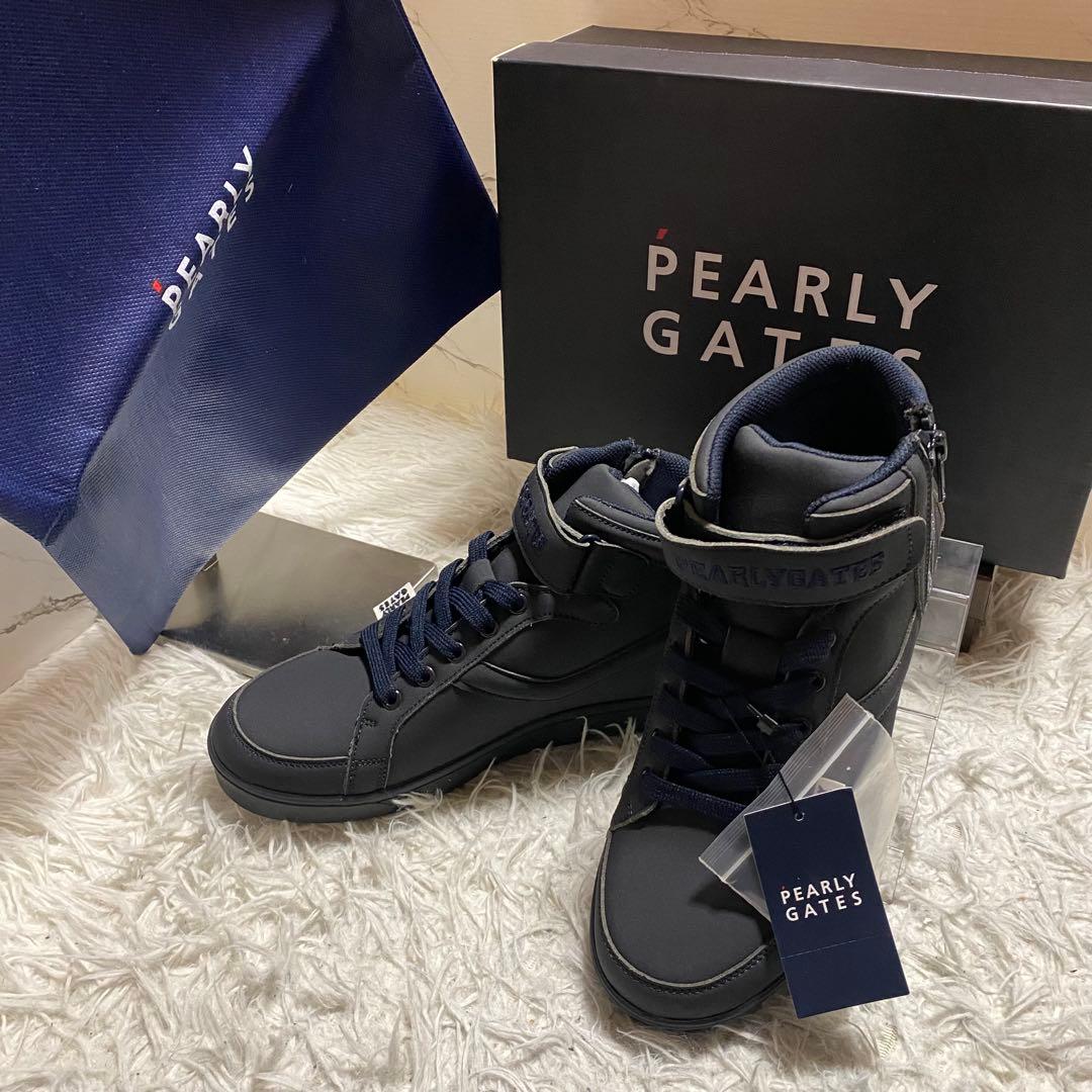 【新品】 35,200円 パーリーゲイツ ミドルカット ゴルフシューズ23cm