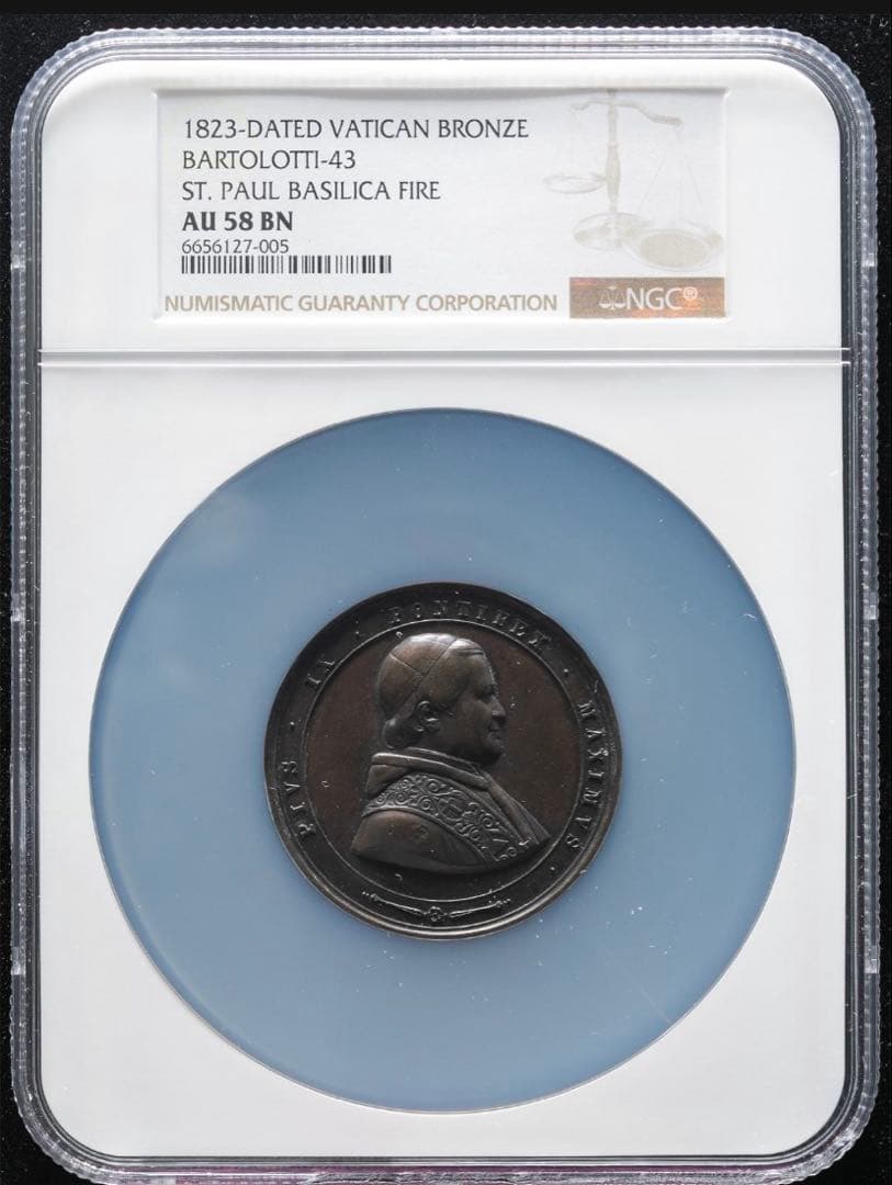 サン・パオロ大聖堂火災　バシリカ1823年 バチカン ブロンズ メダル