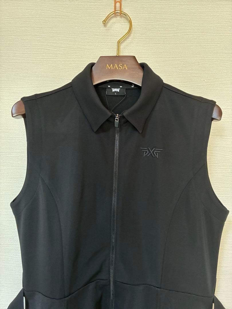 【新品】PXG レディースゴルフ　ノースリーブ・ワンピース　黒 L