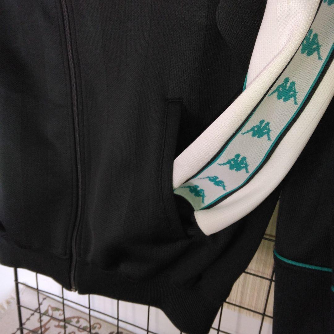 91～92”Kappaビンテージ サッカージャージ2 Lブラック/ホワイト