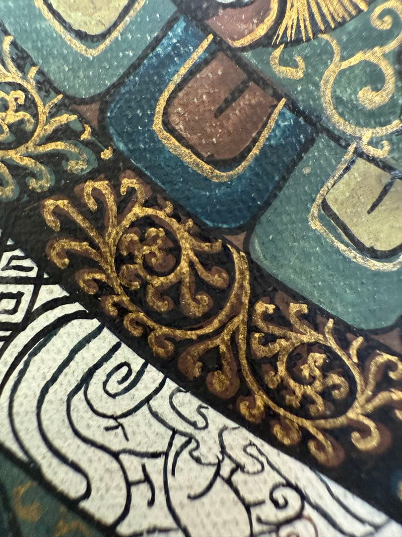 チベット　ネパール　手書き　タンカ　曼荼羅アート