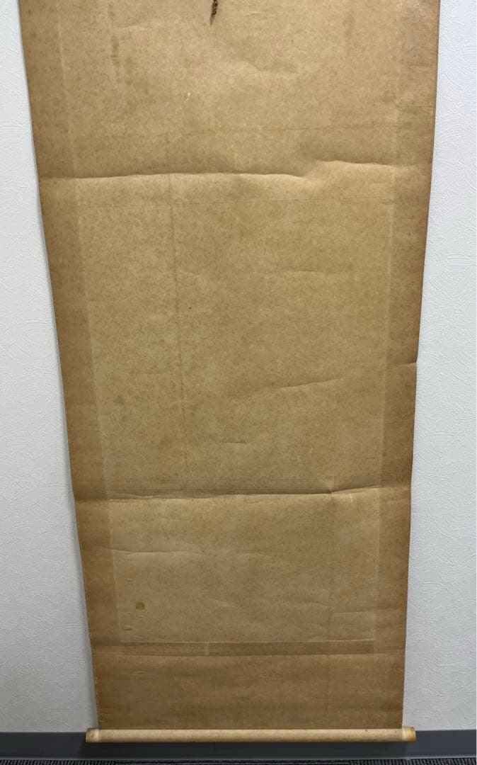 <徳次郎作>掛け軸　松・鹿・渓流