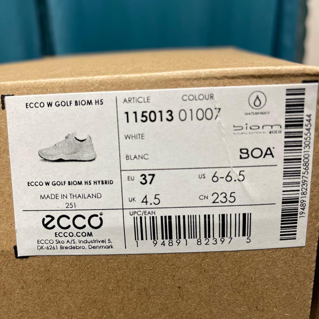 ホワイト ゴルフシューズ BOAシステムBIOM H5 23.5