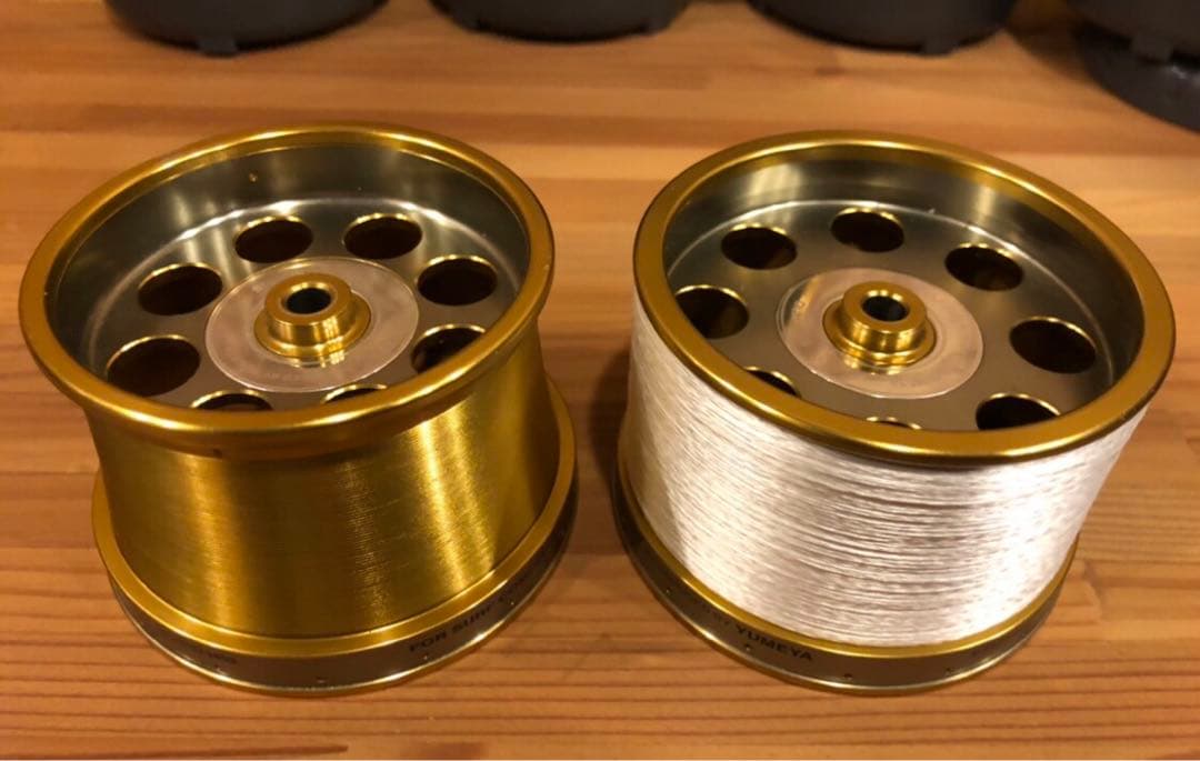 総額５０万‼️シマノ 最高峰スーパーエアロチタニウム右巻き3台　夢屋スプール6個付