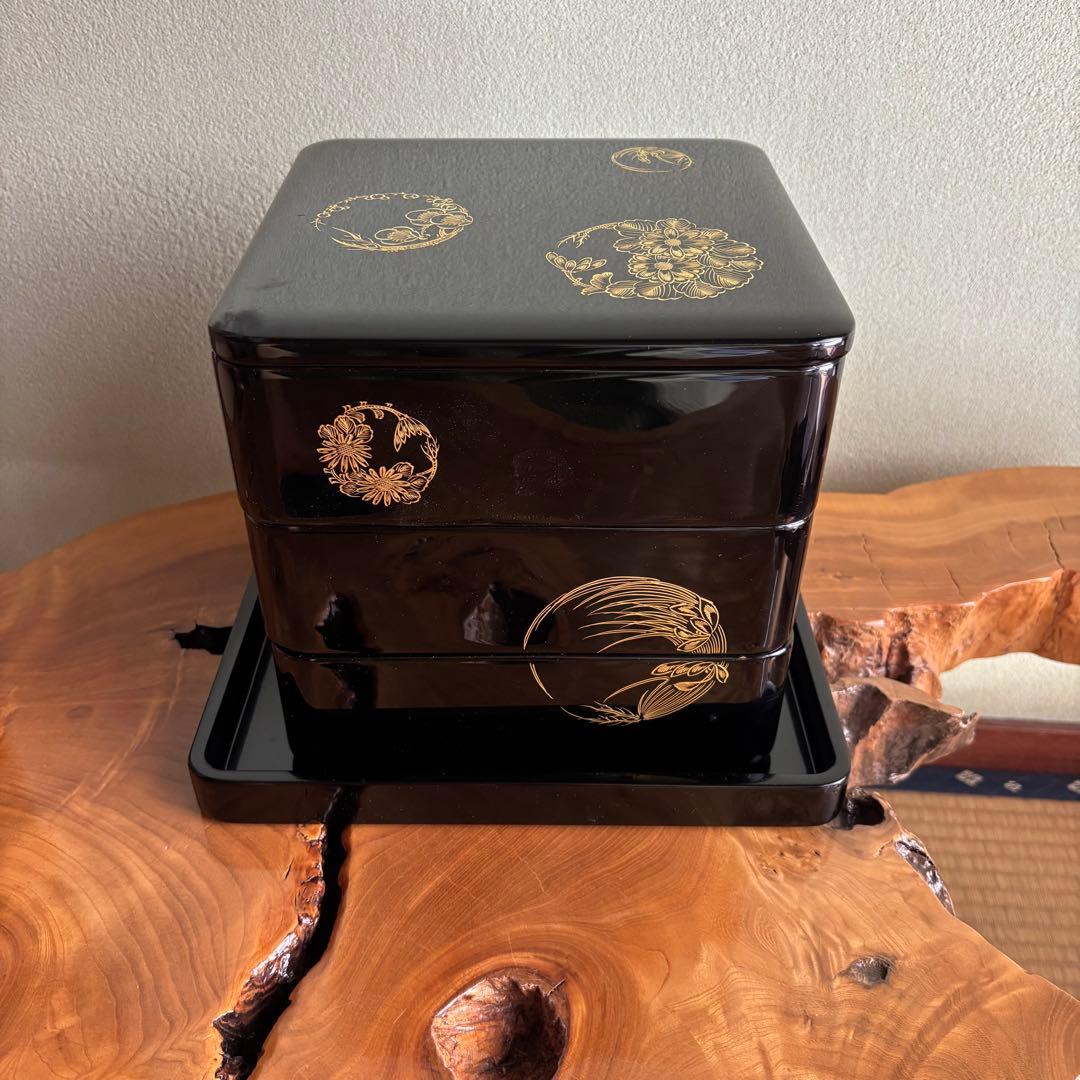 越前塗 御重箱 越前漆器 三段重