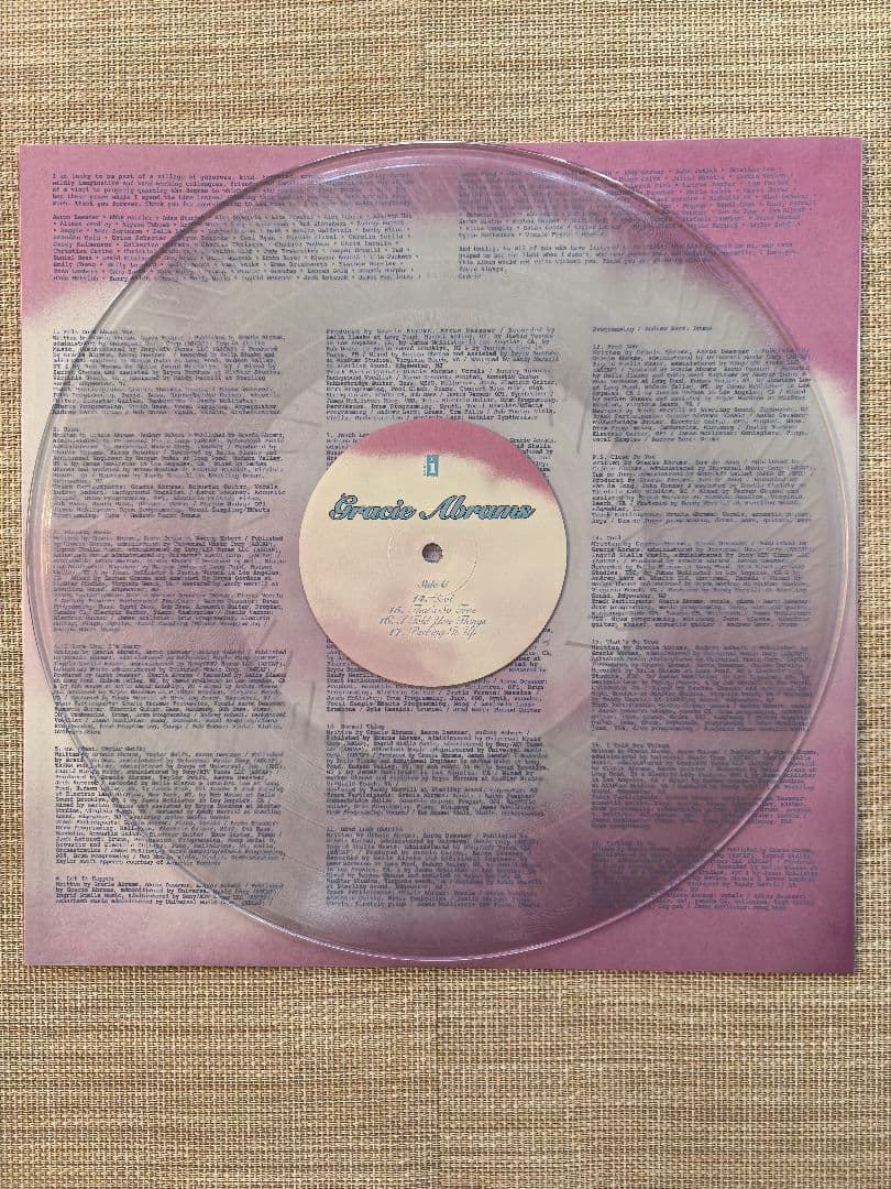 Gracie Abrams-Secret Of Us （クリアヴァイナル2LP）