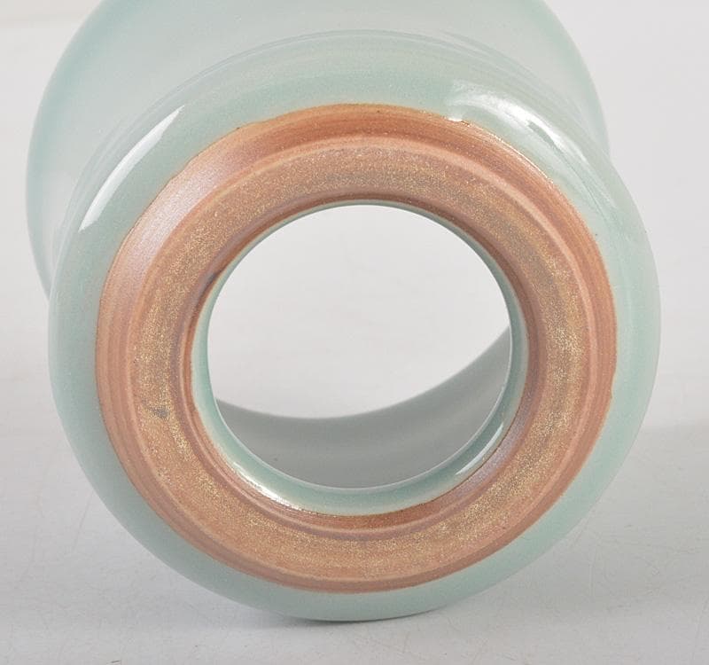 茶道具　京焼　三代　加藤利昇作　青磁　蓋置　香合　共箱　2点　V　R5266