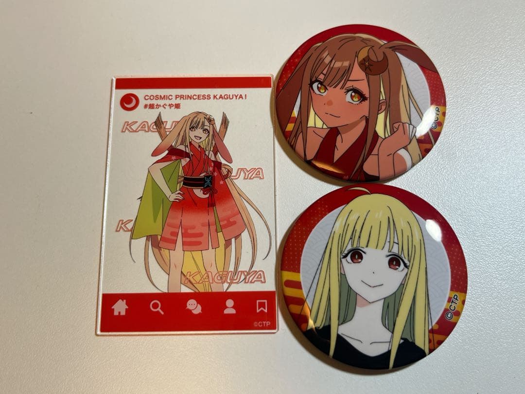超かぐや姫！ かぐや アクリルカード 缶バッジ