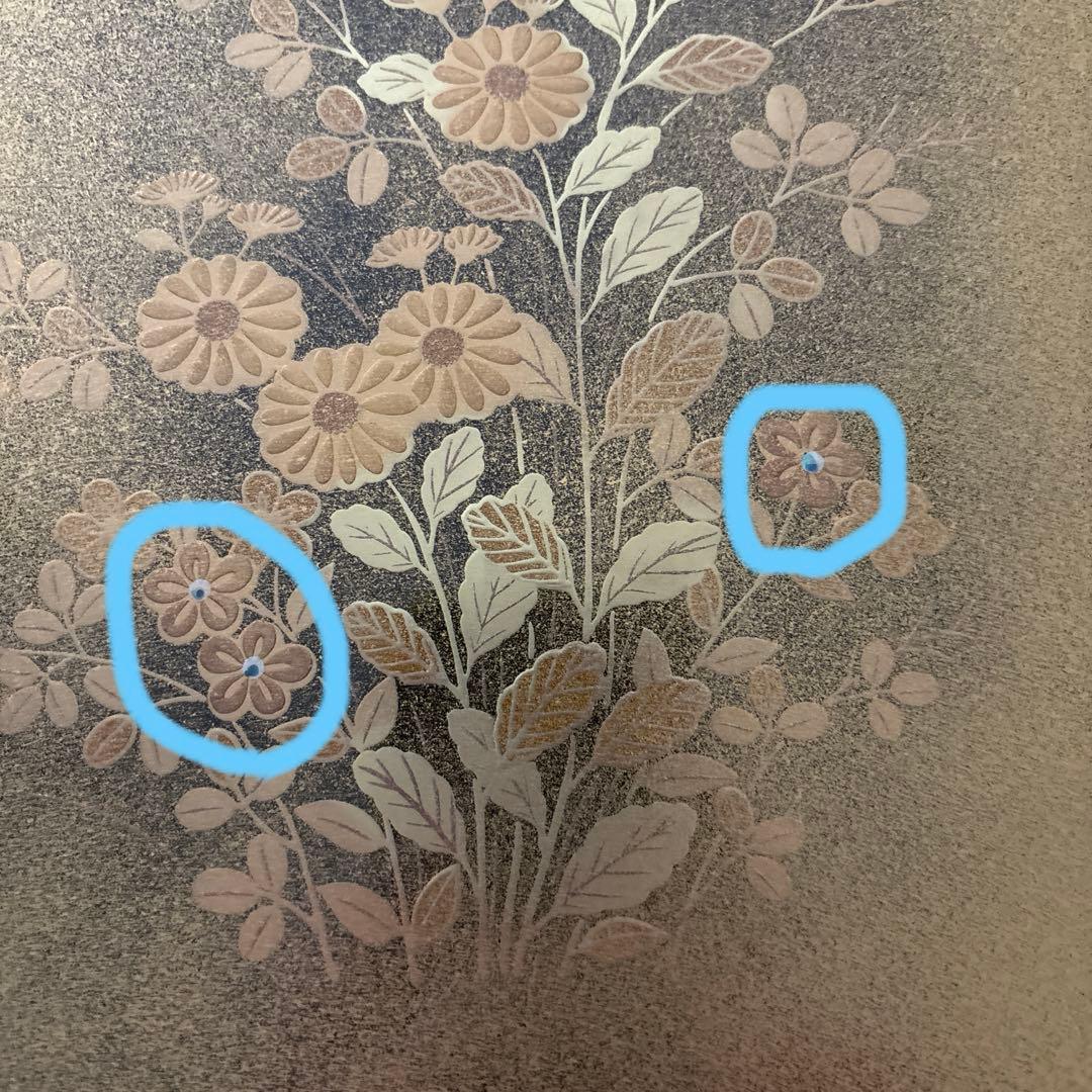 特選 高級木製漆器 金色 花柄