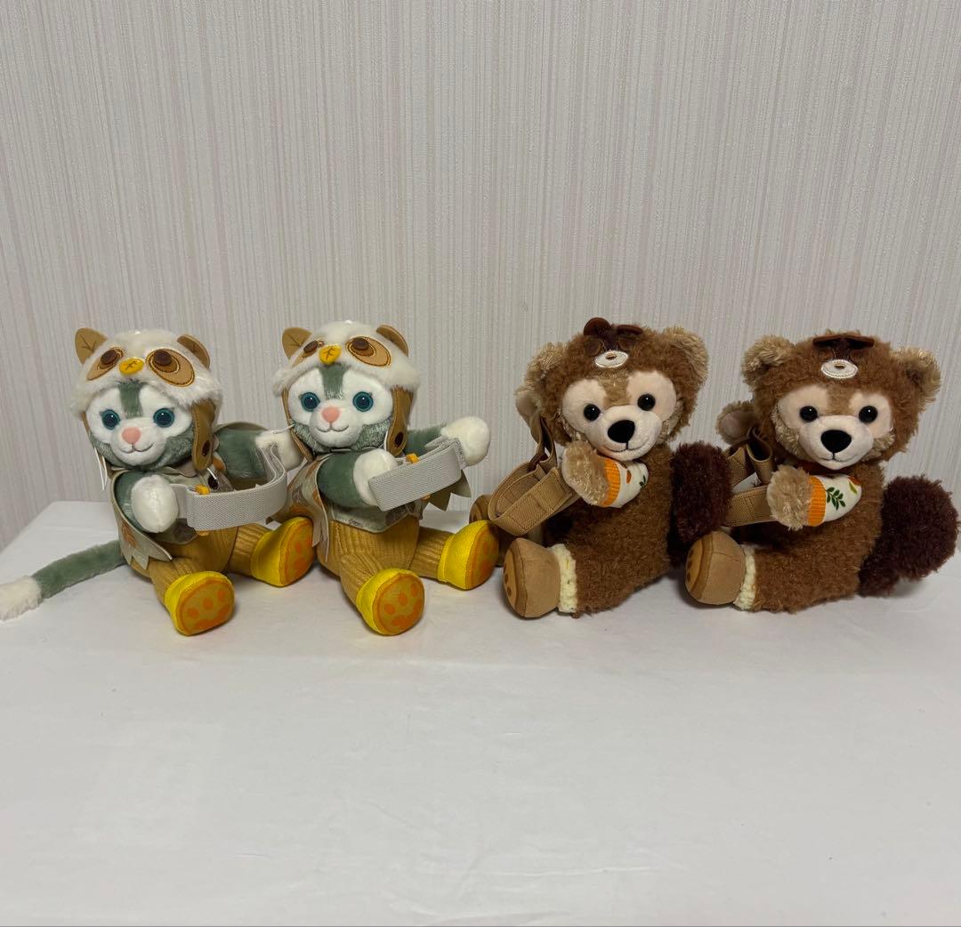 最終値下美品TDS秋のぼうけんカーテンホルダーダッフィージェラトーニ4体セット