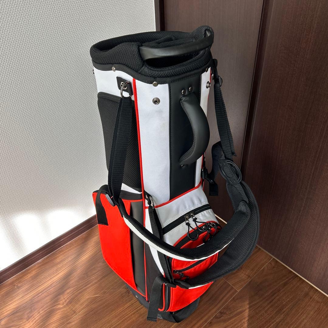 ‼️美品‼️デサント ゴルフ キャディバッグ スタンド式 オレンジ DQBVJJ04