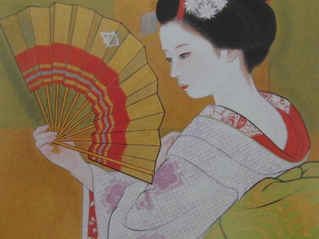 三輪良平、【舞】、希少な額装用画集より、新品額装付、状態良好