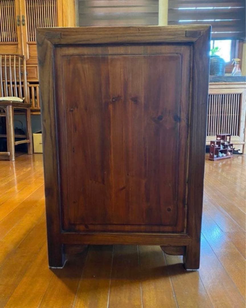 中国アンティーク 無垢材　サイドテーブル 飾り台