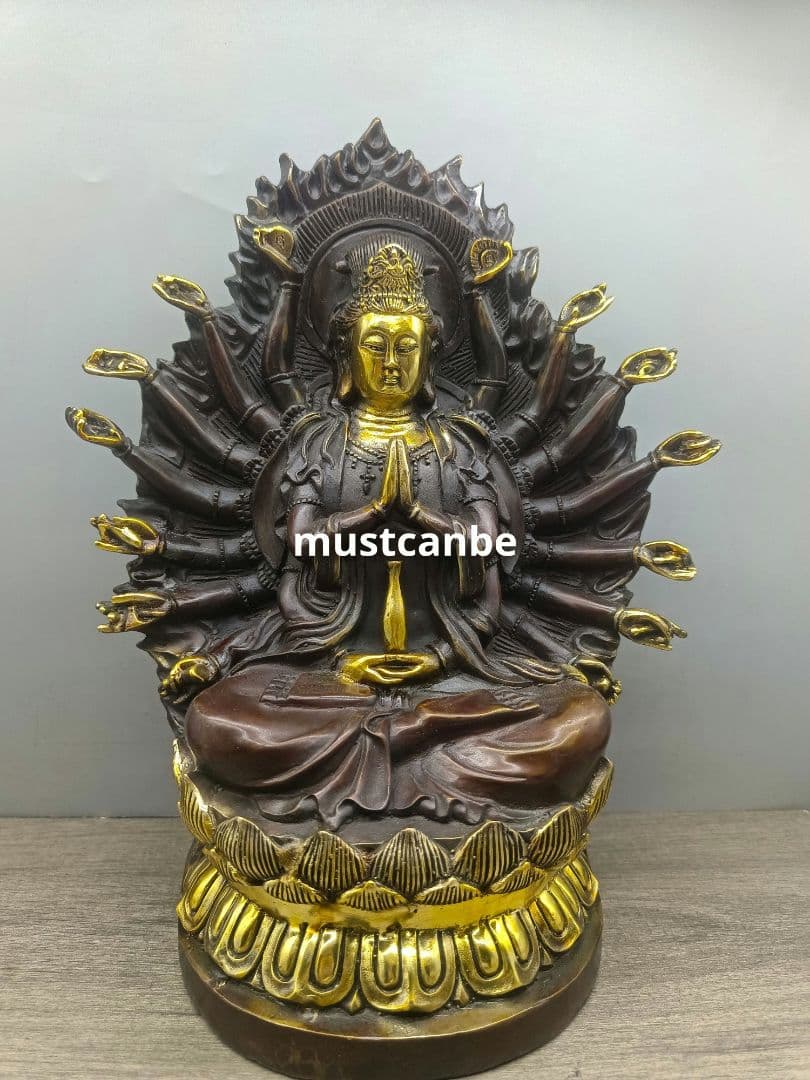 仏教美術 仏像 千手観音仏像 仏堂奉納 銅製品 工芸品 置物