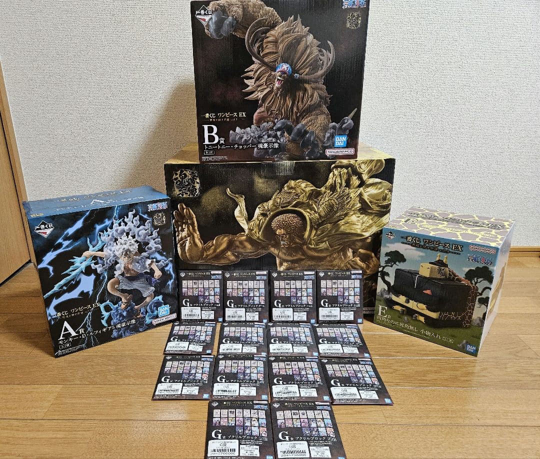 ワンピース 一番くじEX 悪魔を宿す者達 ラストワン,A,B,C,E賞セット売り