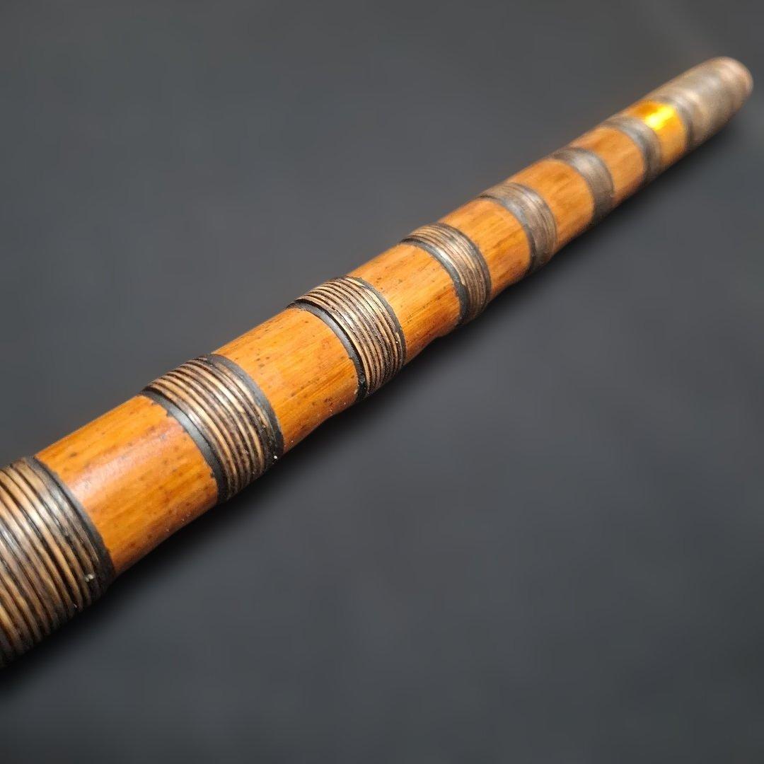 篠笛　古典調　7本調子　6穴　藤総巻き　拭漆仕上げ　超鐵仕様