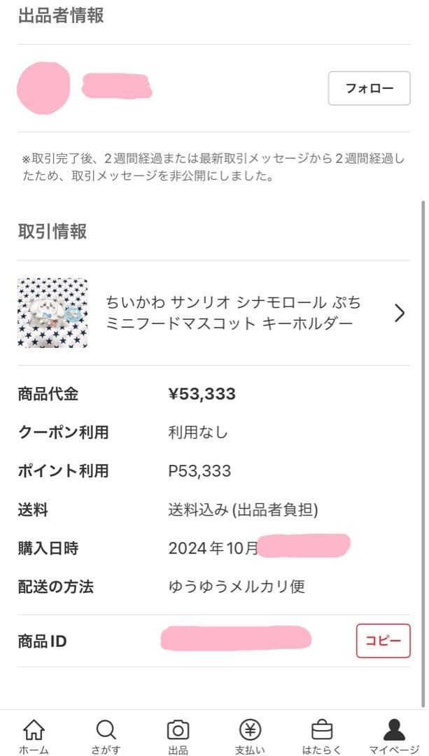 初版 ちいかわ サンリオ ぷちミニフードマスコット シナモン sanrio